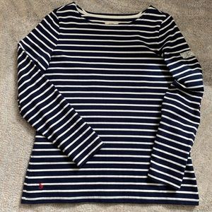 Joules Navy/Cream Stripe L/S Shirt Sz US 8